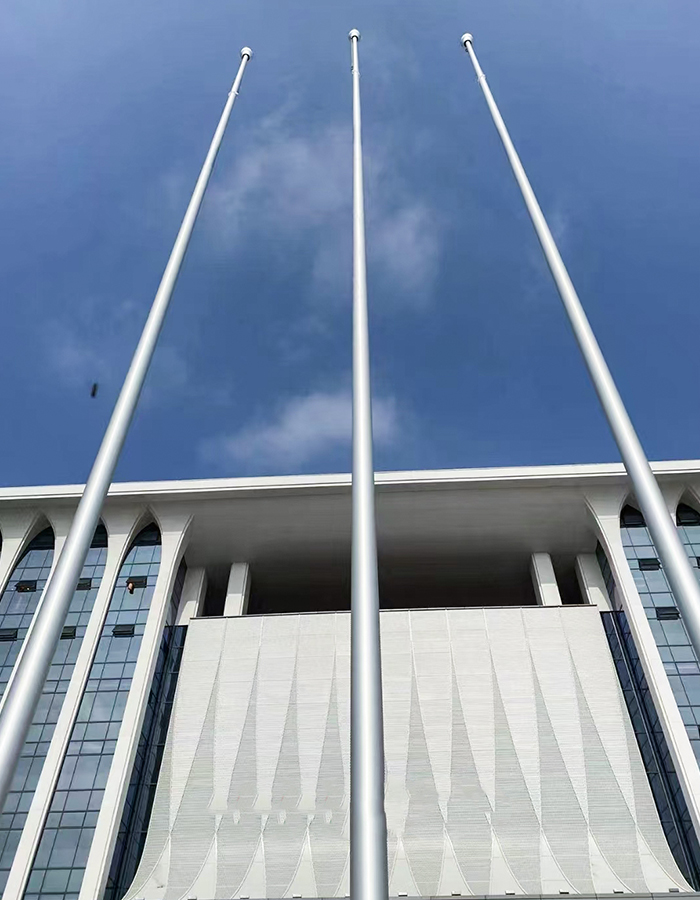 Aluminium offensionis electricae elevatio intelligentis flagpole conica