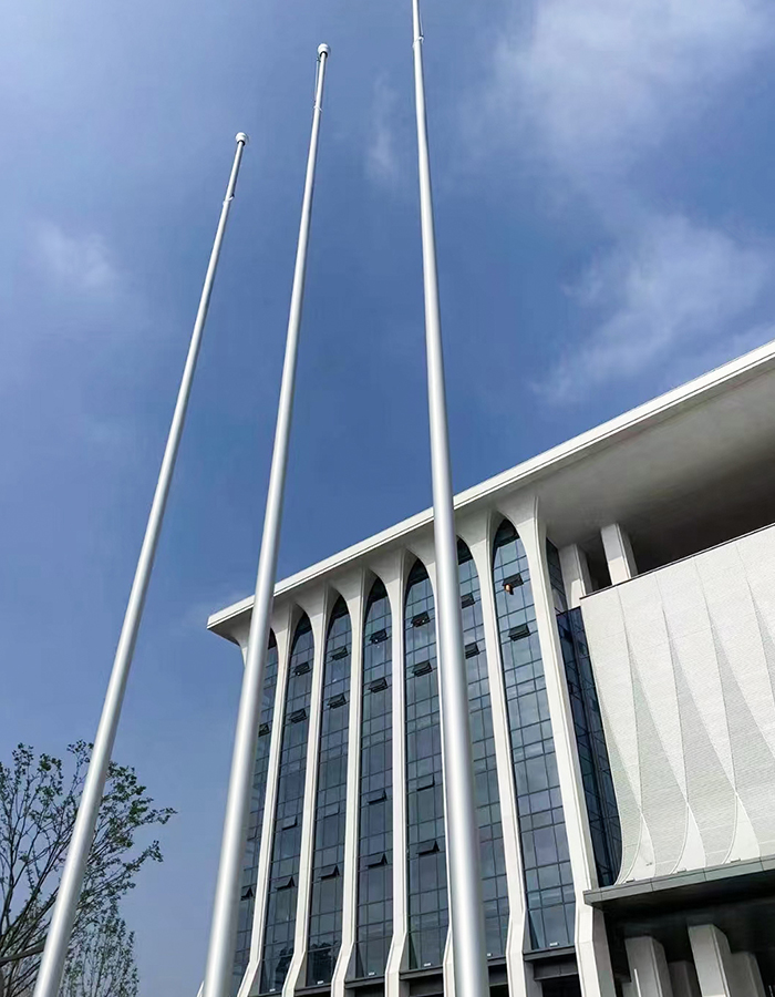 Aluminium stannum horizontale electricum flagpole